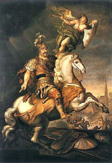 Jerzy Siemiginowski-Eleuter John III Sobieski at the Battle of Vienna. Germany oil painting art